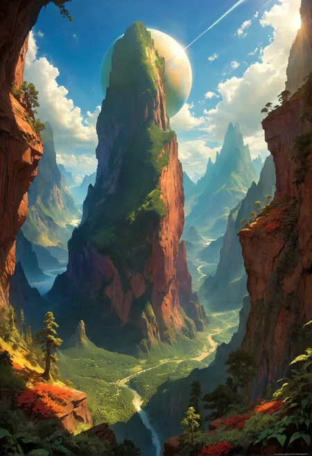 by Bill Medcalf and Antonio J. Manzanedo, (terragen, masterful, beautiful:1.2), poster art, bold lines, hyper detailed, expressive, award winning, (scenery:1.3), (intricate details, masterpiece, best quality:1.2), looking at viewer, dynamic pose, wide angle view <lora:add-detail-xl:1> <lora:xl_more_art-full_v1:0.5> <lora:sdxl/nicola_samori_dark_art_style:0.5> in the style of nicola samori