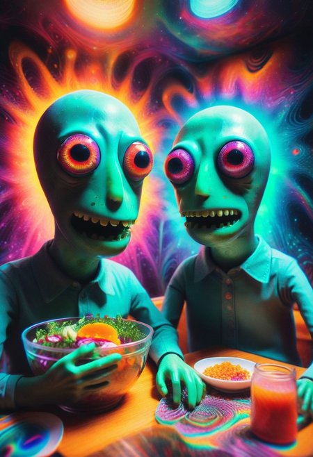 Salad fingers, analog photography, ultrarealistic, hdr, Fractangles, psych3delic, unsettling