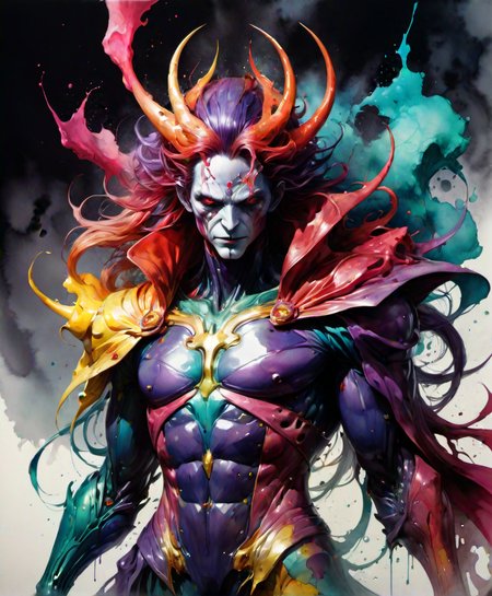 character,villain,art by yoshitaka amano and alberto seveso,in the style of pemo,masterpiece, <lora:PatricieMurcianoXLStyle-000003:0.7>
