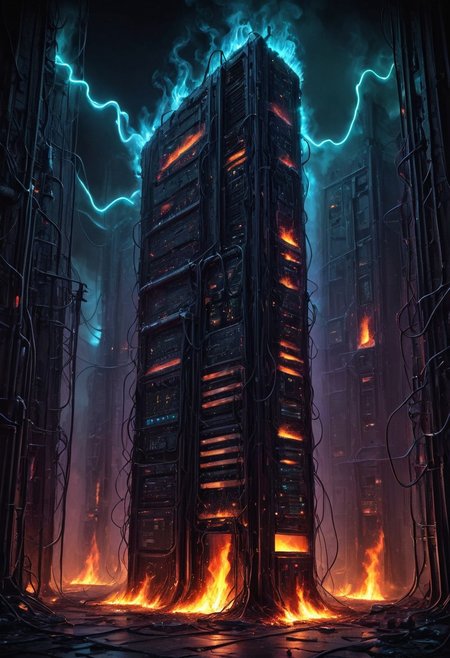 *Channel_42* *中* *Terminal* *Computer*
*Fiberoptic* *Neon*
*The Servers, the servers, the servers are on fire*
*The Servers, the servers, the servers are on fire*
*The Servers, the servers, the servers are on fire*
*We don't need to water let the motherfracker   burn!  BURN MOTHERFRACKER BURN!!!*