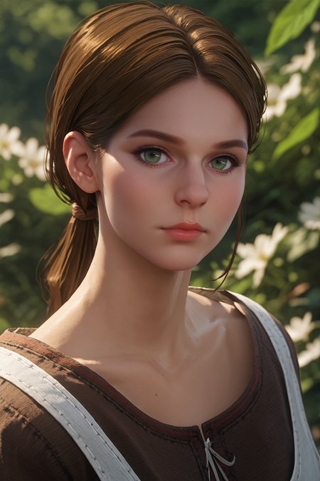 score_9, score_8_up, score_7_up, score_6_up
<lora:KCDTheresa:0.8>
KCDTheresa, 1girl, brown hair, green eyes, long hair, low ponytail, looking at viewer, portrait