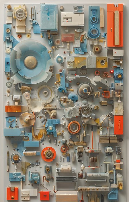 masterpiece,best quality,<lora:tbh244-sdxl:0.9>,illustration,style of Exploded assembly
 animals