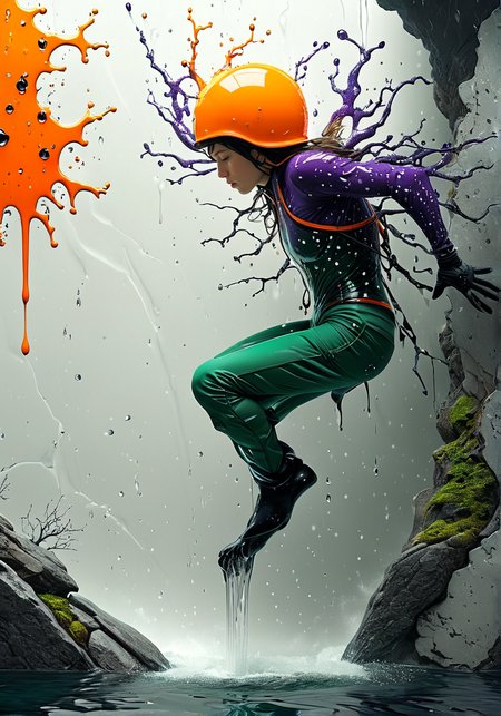 Dripping Paint Splatter Art, (Dumb Photo:1.3) of (Technical illustration:1.3),(Lonely:1.3) Tangerine, intricate,     elements, Ebony, Ivory, Emerald, Ruby, Sapphire,   Silver,    Amethyst,  Regular pattern,     Fractal, Person, Object, Frame,    glass, crystal, 3. A person diving off a high platform into a pool of water, with a sense of excitement and adrenaline coursing through their veins. Blizzards: Severe snowstorms with strong winds and low visibility. <lora:MJ52:0.5>, <lora:artfullyTREETTREET_SDXL_V1:1> Arttrttrt,(by Artist Jim Holland:1.3),(by Artist Jeremy Lipking:1.3),(by Artist E.H. Shepard:1.3),Highly Detailed,(Folk Art:1.3),(Dada Art:1.3),(Pointillism:1.3),(Velvia:1.3), dramatic, paint drips, splatters, dripping paint