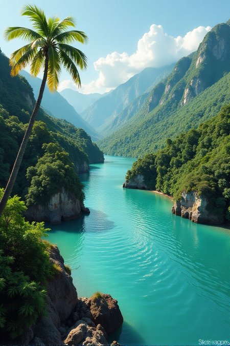 (((a hidden valley, where the sun never sets and the grass is perpetually green.))), Vivid Teals, Tropical Vibe: vibrant lighting, teal tones, sharp focus, lively ambiance, tropical elements, rich textures, vibrant look, lively atmosphere, tropical aesthetics, capturing nature's beauty, joyful emotions, vibrant scenes, artistic feel, storytelling through colors, professional technique, striking visuals, tropical concept, lively styling, vibrant environment, surreal aesthetics, captivating narratives, intricate details, tropical landscape, editorial storytelling, vibrant glows, evoking joy, pushing creative vision <lora:add-detail-xl:2> <lora:Cosine_freck:1>âââ