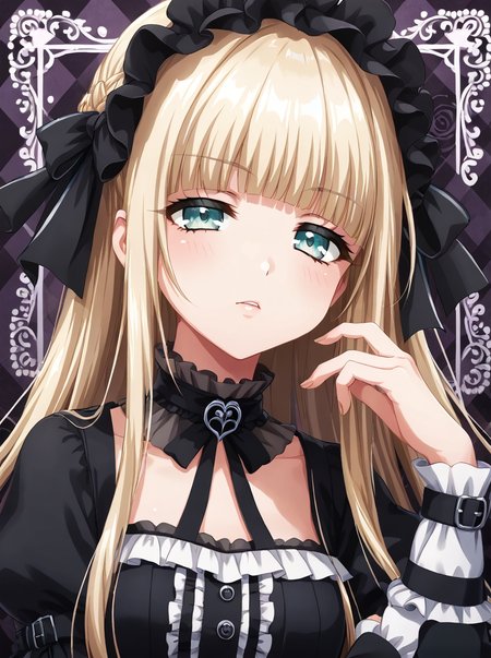 detailed background, shiny skin, rating safe, 
<lora:noa.pony:1>,
noa,
gothic fashion, half-closed eyes,