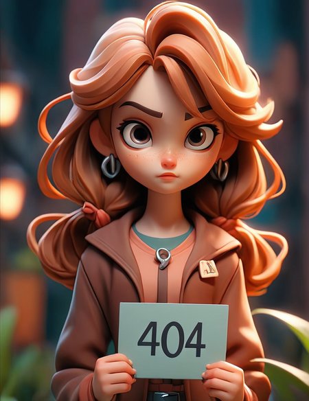 cinematic film still 404 <lora:404-FFusion-full:0.5> <lora:FF_404_Inspiration:0.5 <lora:404-CIvitAI-lora:1> <lora:404FFusionV2:0.81> 404, text 404, logo 404, Civitai404, ffusion404, a girl holding a sign with the words 404, artwork in the style of guweiz, anime styled 3d, realistic anime 3 d style, 3d anime girl, digital anime art, anime styled digital art, anime style 4 k, render of a cute 3d anime girl, realistic anime artstyle, anime 3 d art, in an anime style . shallow depth of field, vignette, highly detailed, high budget, bokeh, cinemascope, moody, epic, gorgeous, film grain, grainy