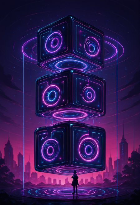 masterpiece, best quality,     D1sc0Pnk, cube,     <lora:DiscoPunk_IXL:1.0>,