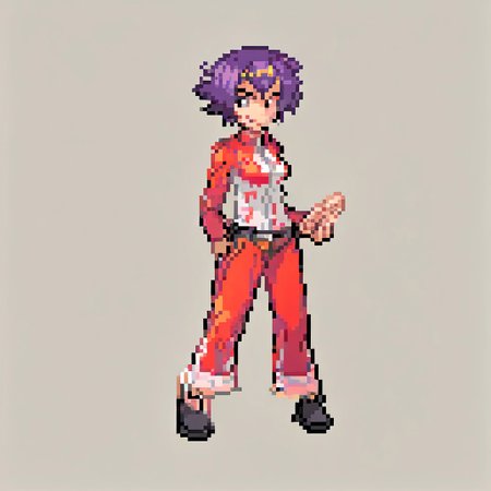 transform it into a female pokemon trainer that rivals the elite four, just genderband him and try to make her look like shes part of mafia
 <lora:pk_trainer_xl_v1-1:1>
 simple background