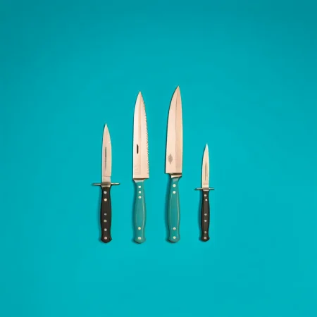 (knife showcase) <lora:51_knife_showcase:1.1>
Turquoise background,
high quality, professional, highres, amazing, dramatic,
(Northern village and midnight sun:0.5),