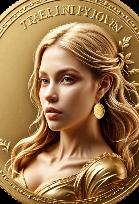gold coin , woman beautiful png background