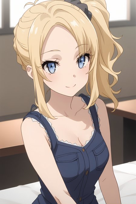 (:1.50), bgs-nodoka, blue eyes, blonde hair, sidelocks, ponytail, hair scrunchie, sidelocks, parted bangs, medium breasts,
1girl, solo, skinny, (source_anime, score_9, score_8_up, score_8, score_7_up), score_7, score_6_up, score_6, score_5_up, score_5, 
(happy:1.10),
(indoors:1.00),
(straight-on:1.60), (:1.20),
<lora:bgs-nodoka-V02-000004:1.00>