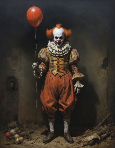by peter de seve,  (masterful but extremely beautiful:1.4), (masterpiece, best quality:1.4) , in the style of nicola samori, Distorted, malevolent clowns, horror, macabre, circus of terror, twisted humor, creepy atmosphere, nightmarish visuals, surrealistic, eerie lighting, vibrant colors, highly detailed, by John Kenn Mortensen 
<lora:add-detail-xl:1> <lora:xl_more_art-full_v1:0.5>  <lora:NicolaSamori:0.7>