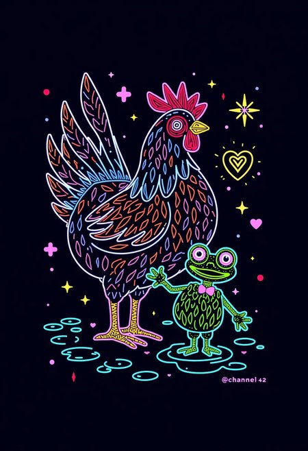 *Channel_42* *中* *Flow in Neon Love*
A song for my marketing team.
A chicken that only says 'book' and George, The Frog of Destiny, who only says 'read it'
*Shutting Down*
*Going Dark*
*Offline*