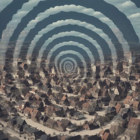 town, (spiral Effect)