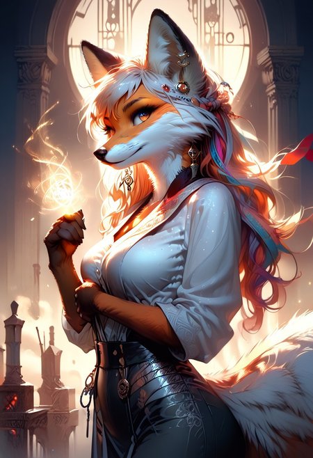 score_9, score_8_up, score_7_up, score_6_up, score_5_up, score_4_up, leHDR,UHD,8K, darkness, illustration, disheveled hair Expressiveh, anthro fox female,foxfolk, white fur, busty, peach ass, covering breasts,covering with hands,intricate details, earrings, darkness, very detailed, intricate, perfect light, sharp focus, cool colors, ambient, elegant, highly decorated, deep aesthetic, colorful, magic, mystical, scenic, warm bright, vibrant, unique, best, winning, thought, romantic,  illuminated,rich, symetry,realistic,  low light, looking from the side at viewer,OverallDetail,novuschroma60 style bokeh