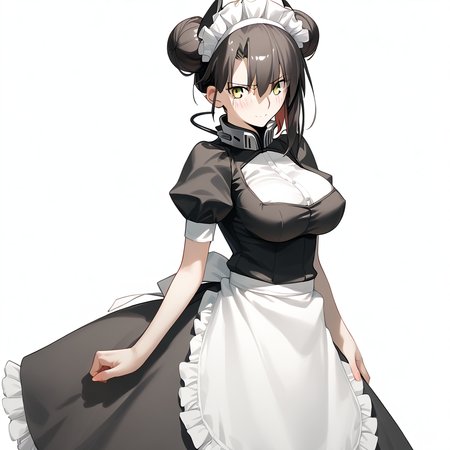 <lora:Takeuchi_Takashi_PonyXL_style_v01:1>
<lora:agent.pony:1>
score_9 , score_8_up , score_7_up , source_anime , 
masterpiece , best quality , ultra-detailed , 
BREAK
agent \(girls' frontline\), maid
1girl , woman , huge breasts , light smile , light blush , ((jeanne d'arc (fate)):0.5)  , 
long black hair  , maid dress ,  
bound