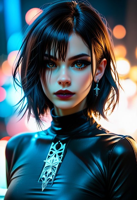 real life photo, realistic, realism, zPDXLrl, zPDXL2, egirl, goth, 26 years old, dreamscape background