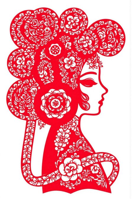 papercut art of profile of a Chinese woman, wearing a traditional Chinese bridal headwear. <lora:papercut1_cap_d6a3e12:1.0><lora:823250995049074308:0>