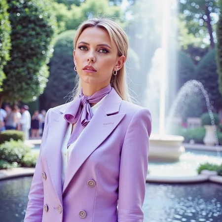 watercolor painting ethereal fantasy concept art of  surrealist art analog photography, analog photo, a stunning woman in a  gothic garden in the background a beautiful fountain, she's wearing a pastel purple women's suit, a white blouse and a purple scarf . A candid, close up shot <lora:Riley_Voelkel:1> rileyv . dreamlike, mysterious, provocative, symbolic, intricate, detailed, magnificent, celestial, ethereal, painterly, epic, majestic, magical, fantasy art, cover art, dreamy . vibrant, beautiful, painterly, detailed, textural, artistic, RAW candid cinema, 16mm, color graded portra 400 film, remarkable color, ultra realistic, textured skin, remarkable detailed pupils, realistic dull skin noise, visible skin detail, skin fuzz, dry skin, shot with cinematic camera