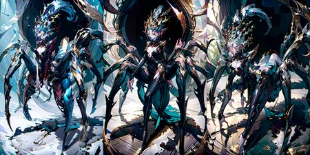 (otherworldly), highly insanely detailed, masterpiece, top quality, best quality, highres, 4k, 8k, RAW photo, (very aesthetic, beautiful and aesthetic), <lora:Spider Queen:1>, 
ZZNH, 1girl, solo, breasts, looking at viewer, large breasts, hair ornament, cleavage, jewelry, medium breasts, full body, earrings, pointy ears, fingernails, bodysuit, shadow, monster girl, claws, arthropod girl, taur, spider girl, arachne, multiple legs, (spider:1.2), CG, 
1girl, 
(__lazy-wildcards/char/haircolor__), 
__lazy-wildcards/dataset/background__, (fantasy world)âââ