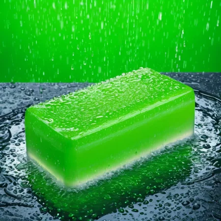 (soap showcase) <lora:57_soap_showcase:1.1>
Lime background,
high quality, professional, highres, amazing, dramatic,
(Futuristic cityscape and neon lights and rain:0.5),