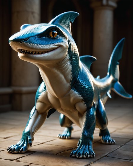 score_9, score_8_up, score_7_up, intricate details, rating_safe, <lora:SnakeSkinStyle:0.7>, 1boy(solo, feral furry, 
feral furry, shark with Jed-snkskn, snakeskin,
full body, looking at the viewer, solo, smiling), detailed background, depth of field, subsurface scattering, 
<lora:ral-chrosc-clr:0.3>, ral-chrosc-clr,
<lora:xl_more_art-full_v1:0.3>,
<lora:add-detail-xl:0.3>