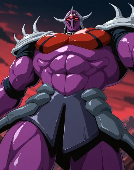 <lora:Lanacuras_(Shinzo)_(Illustrious)_(AD):1> Lanacuras, muscular, Shinzo, 
exterior, vivid anime dark sky with black clouds, mountains, nature, end of the world background, red and green clouds in the sky, fighting, 
dynamic action, dutch angle, cowboy shot, detailed face, detailed eyes, glowing red eyes, 
hyper muscular, end boss, large wide rounded protruding pecs, bulging muscles, large rounded muscular shoulders, large biceps, large thighs, abs, red pecs, perfect hands, peak physical conditioning, pinnacle of manly perfection, perfect physique, veiny muscles, commanding oppressive presence, 
BREAK: very awe, aesthetically pleasing, masterpiece, best quality, amazing quality, very aesthetic, perfect depth of field shot, 
BREAK: lazympos, lazypos (2),