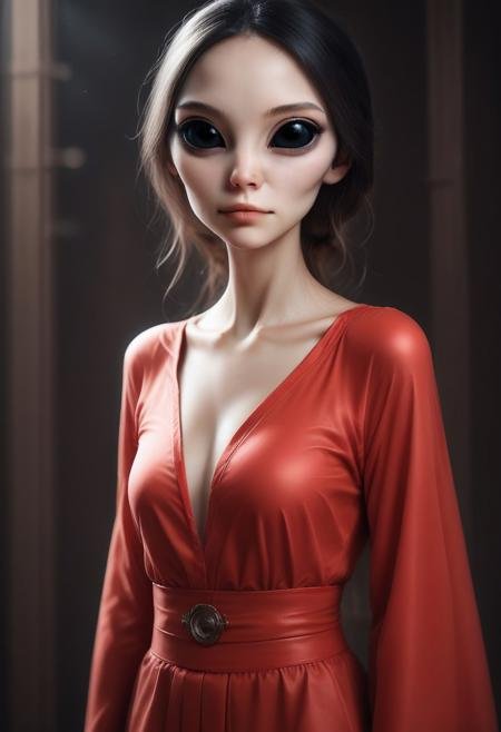 score_9, score_8_up, score_7_up, rating_safe, 
concept art, realistic, 
1girl, sexy body, sexy face, cute face, Large eyes.
(Cowboy shot:1.5), Black eyes, Long dress