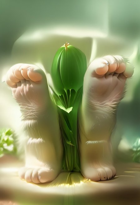 (((Barefoot furry character, full body, cinematic setting, furry female, plantigrade))) 
Illustrate a refined and poised ((cat)) with sleek ((silver-gray fur)) and striking aquamarine eyes. Adorned in fashionable attire with subtle botanical patterns. she is ((liyng barefoot on lounger)) in a luxurious spa environment, surrounded by potted plants like botulinum-producing Clostridium botulinum, amidst bottles labeled "serum" and "elixir," referencing the medical use of botulinum toxin. showing paws soles to viewer.
BREAK, detailed background, 8K, (masterpiece:1.5), intricate details, highly detailed, extreme detail, octane render, fine art, best quality, highres, (detailed face:1.5), ((full_body)), UHD, (((perfect hands))), low light