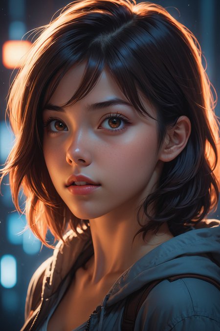 cinematic photo <lora:juggernaut_cinematic:1.00> by (( Antonio J. Manzanedo  and  Lois van Baarle )) in the style of [[ Nikolai Ge  and  Peter Lik  and  Ilya Kuvshinov ]],   adorable 18 year old woman    <lora:more_art:0.30>