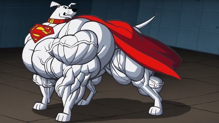 male,feral,solo,
standing,idle,
krypto,white dog,<lora:Krypto:0.8>,white fur,white body,(feral dog:1.2),red collar,superman logo,red cape,
muscular rump,muscular thighs,obliques,
(hyper muscle feral:1.2),(hyper muscular feral:1.2),(feral muscle:1.1),muscle growth,<lora:muscular-feral-000002:0.5>,
vein,veins,veiny muscles