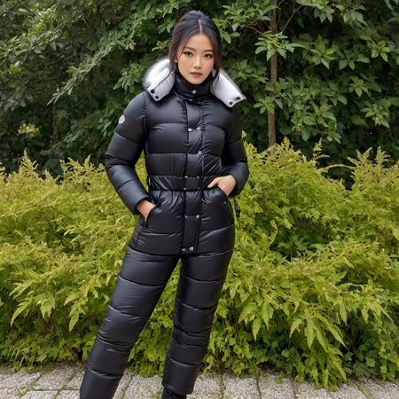 ((cute woman Shaolin Monks  costume)) wearing a long knee length moncler_hermine jacket, by parkasite downsuit , hyperdetailed photography,4k textures,intricate details,4k resolution   ,  <lora:moncler_hermine_v1_r2-000007:0.3>,   <lora:Parkasite_XL-000010:0.6>  <lora:add-detail-xl:3>
