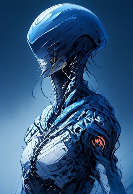 score_9, score_8_up, score_7_up, best quality, robot man, solo, mcnm, tactical helmet, teeth parts, yellow Streamlined tactical armor, armor made of snake scales, snake scales,
snake_hybrid, snake scale patterned, standing, complementary color background, mix of colors psychedelic background,SCLPT, sculpture style,realistic,snake_hybrid.marble skin,armor made of snake scales