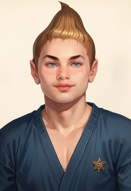 score_8, score_8_up, score_7_up, oblivionarts, 1boy, male focus, solo,  adoring_fan, portrait close-up, simple background,