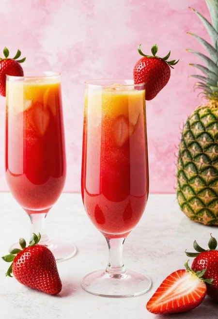 strawberry-pineapple cocktail  <lora:acc\dmd2_sdxl_4step_lora>