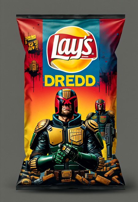 Text Reads "Dredd", helmet