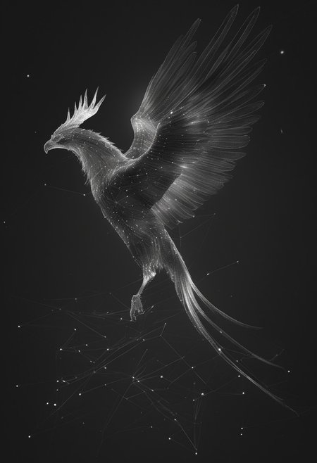 1. Stellar Sablegriff In exquisite 8K Ultra 3D, this majestic creature is a fusion of a sable and griffon, with fur that shimmers like the night sky and wings adorned with constellations, bringing the wonders of the cosmos to life.dataviz, style, <lora:dataviz_style_xl_v1:.5>,flmngprsn, <lora:lora-sdxl-flaming-person:.5>