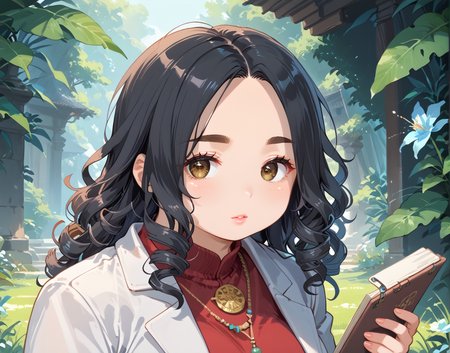 PonyScores7, source_anime, ah1, IllustriousQual, <lora:natsumi_style:0.5>, <lora:by_usakun-pony:0.4> by usakun, <lora:Akina_Bbw_Style_-_PonyXL:0.2> AkinBw
BREAK (streetwear fashion style, rooted in urban culture and youth trends, features oversized silhouettes and bold graphics, embodying a casual and edgy vibe)
BREAK 1girl, mature female, (round face:1.2), (thick eyebrows:1.3), (curvy), round-chin, caucasian, (plump face), <lora:Round_face:0.2>, <lora:ETO_OCPonyXL:0.3> eto_oc, skindentation, (plump), thick thighs, wide hips, busty, voluptuous, lips, <lora:venus body PonyXL:0.3>, <lora:shinyskin2:0.2> glistening skin
BREAK  (((curly hair), long hair, (black hair:1.4), (parted hair:1.7), messy hair, kinky curls, <lora:hairdetailpxl:0.2> hairdetailpxl))
BREAK ((brown eyes), (colorful eyes), (downturned eyes:1.4), <lora:expressive eyes:0.2> expressive eyes, <lora:eyedetailpxl:0.2> eyedetailpxl, <lora:Eyes_High_Definition:0.2> EyesHD)
BREAK (("=_=",  <lora:Expressive_H:0.2> Expressiveh, <lora:Emotional_Anime_Expressions_PonyXL_Concept:0.2> emotional, <lora:Best_Facial_Expression_LoRA_PONY:0.2>, looking at viewer, <lora:Detailed expressive EXEV style -XL Pony V1.0:0.2> FaceDetail))
BREAK ((A woman holding an ancient tome speaks a single word, and the sound resonates, causing reality to warp around him, bending light to make him invisible to the onlooker's eye))
BREAK leaf green The Curious Scholar (Alternate), With a quill in hand, she pores over ancient tomes, her brow furrowed in concentration (Alternate version, In a lab coat, her hair a wild mess, her eyes wide with wonder, a notebook in hand)
BREAK (((Hauntingly dilapidated warehouse)))
BREAK <lora:xl_more_art-full_v1:0.2>, <lora:aesthetic_anime_v1s:0.2>, <lora:EpicF4nta5yXL:0.2>, <lora:detailxl:0.2> detailxl, <lora:Fant5yP0ny:0.2>, best quality, amazing quality, best aesthetic, absurdres, illustration, Volumetric_Lighting, ultra-detailed, very aesthetic, intricate details, 8k, masterpiece, best_quality
BREAK Stable_Yogis_PDXL_Positives, AS-Adult, <lora:Complicated fantasy portrait - XL Pony V2.0:0.2>, bad-hands-5, <lora:HDA_Detailer:0.3>, HDA_FatGirlXL