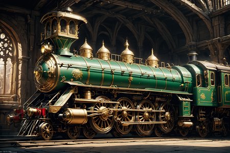 Photorealistic side facade of a fantasy medieval locomotive,  cinematic lighting, ,
highly detailed, <lora:SDXLFaeTasticDetails2400:0.8>,  <lora:FantasySettlement:0.3>, epiCPhoto, side view, darkfantasy,