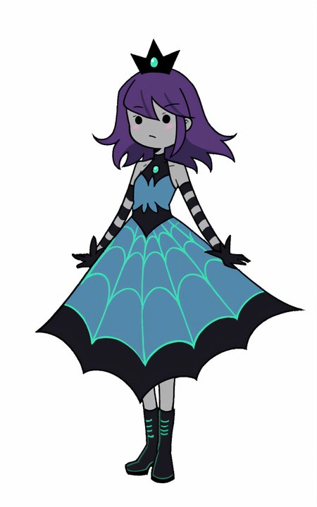 score_9, score_8_up, score_7_up,((best quality)), absurdres, full body, <lora:BolivanteStyle:0.8>, <lora:NPATPXL:0.8>,NPATPXL,grey skin, black crown, dress, multicolored dress, gloves, striped, turtleneck, boots, 1girl, solo, simple background, white background, bare shoulders, standing, full body, purple hair, sleeveless,white background