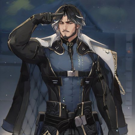 score_9, score_8_up, score_7_up, rating_safe, BREAK, yhan, muscular male, pointing, arm raised,