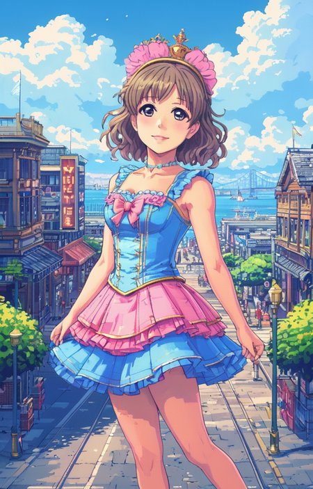 masterpiece,best quality,<lora:tbh15-sdxl:0.9>,illustration, portrait of idolmaster cinderella girls,