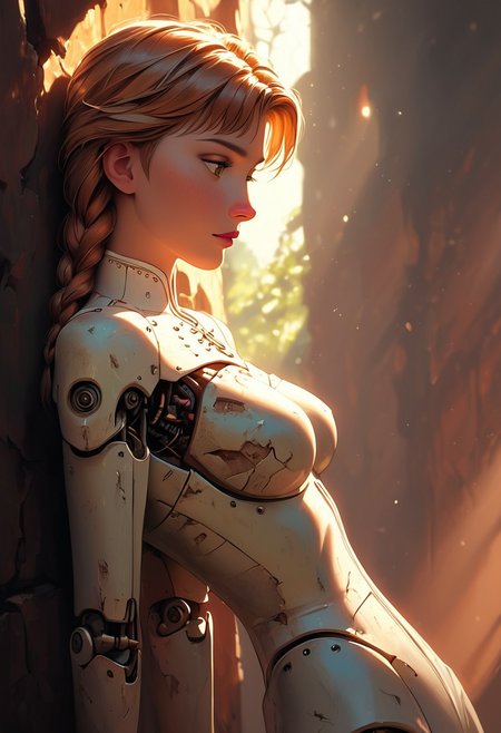 masterpiece,best quality, highly detailed, score_9, score_8_up, score_7_up, score_6_up, source_cartoon,
 BREAK
1milf, dollmaker’s creation, porcelain joints, (mechanical breasts, cracked), attic workshop
BREAK
looking sideways (frozen scream), sawdust leaking, needles protruding from back, drawings pinned to body, dusty sunlight
 BREAK
dynamic light, warm_light, vibrant colors warm_colors, soft focus, high contrast, textured surfaces, depth of field, golden hour lighting, dramatic shadows, rich details, nature-inspired color palette, playful composition.
,dynamic angle,dynamic light,background,