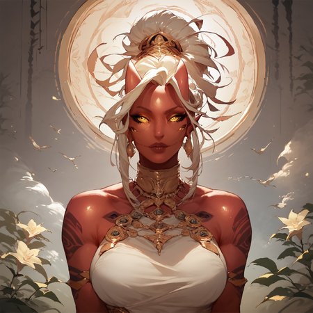 safe_pos, score_9, score_8_up, score_7_up, Zamite, four eyes, horns, high resolution, aesthetic art, red skin, fighter cloth, breasts, tattoos, sesductive, 