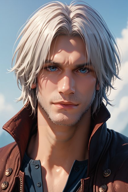 score_9, score_8_up, score_7_up, score_6_up
<lora:DMC5Dante:0.9>
DMC5Dante, 1boy, white hair, facial hair, blue eyes, looking at viewer, portrait