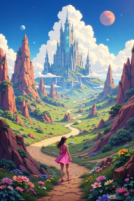 space colony beautiful landscape, cloudy sky, woman, very intricate, very detailed, sharp, bright, colorful, <lora:Hand v2:0.5> <lora:Anti-Blur:1><lora:Insane Detail Slider:0.25>  <lora:flux.1_lora_flyway_Epic-detail_v2:0.3> <lora:fluxenhancer:0.25> <lora:ROWER:0.6> <lora:flux-charmer-v1-1:0.4>   <lora:n1j1-5-12:1> n1j1