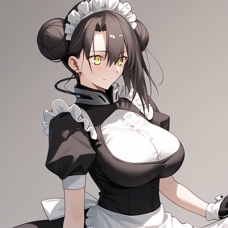 <lora:Takeuchi_Takashi_PonyXL_style_v01:1>
<lora:agent.pony:1>
score_9 , score_8_up , score_7_up , source_anime , 
masterpiece , best quality , ultra-detailed , 
BREAK
agent \(girls' frontline\), maid
1girl , woman , huge breasts , light smile , light blush , ((jeanne d'arc (fate)):0.5)  , 
long black hair  , maid dress ,  
howling