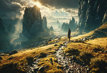 midjourneylora, landscape, nature,Cinematic Lighting, Dramatic lighting, high contrast, detailed shadows, high-resolution