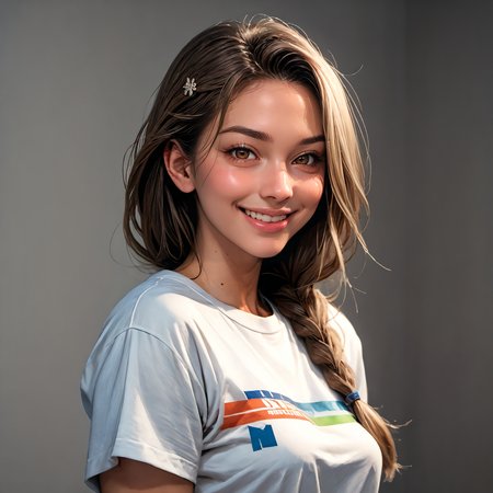 (score_9, score_8_up, score_7_up, outlines, source_anime, source_cartoon, best quality, masterpiece),
anime drawing of, 3m3li3vx  ,colorful t-shirt, smile, braid, brown eyes,   <lora:Emelie Nobody_epoch_12_Pony_VX:0.6>   <lora:officialpit_v2-8:0.75>
