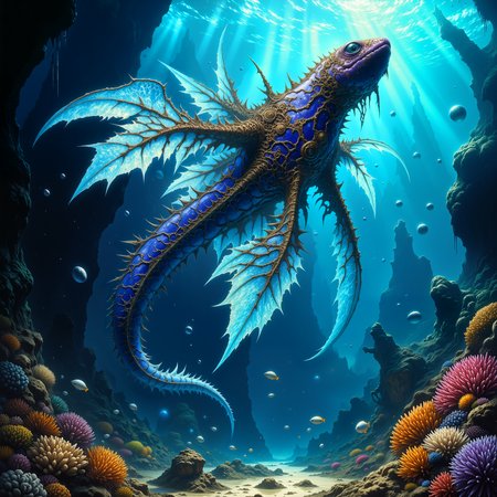 detailed beautiful fishes with striking patterns, many small colorful fishes swimming between corals and anemones of an beautiful otherworldly coral reef on a distant planet, highly detailed, intricate, detailed background, famous artwork inspired by wayne barlowe and donato giancola, dramatic underwater scene, fractal art, dynamic angle, golden ratio, in the style of ck-ovf, amanoer, arsmjstyle, dnddarkestfantasy, aidmamj6.1, 
<lora:style-oneviolentfantasy-ep21-flux-by_chronoknight:0.32> 
<lora:style-yoshitaka_amano-elden_ring-flux-by_alicient:0.64> 
<lora:style-dnd_dark_fantasy-flux-by_arsmachina:0.64> 
<lora:midjourney_61-v0.4-flux-by_aidma:0.56> 
<lora:faetastic_details-flux-by_faeia:0.4>